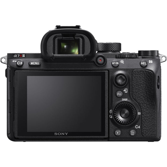 Sony a7R III 42.4MP Full-frame Mirrorless Interchangeable Lens Camera Body + 50mm &amp; 85mm f1.4 Dual Rokinon Supreme Prime Lenses Bundle