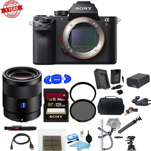 Sony Alpha a7R II Mirrorless Digital Camera with 55mm f/1.8 Lens and 128GB SDXC Accessory Bundle