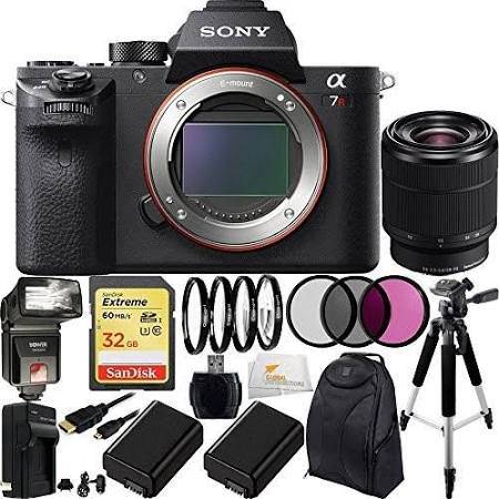 Sony Alpha a7R Mark II Mirrorless Camera with Sony Fe 28-70mm f/3.5-5.6 OSS Lens 32GB Bundle 17pc Accessory Kit