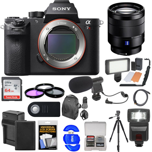 Sony Alpha A7R II 4K Wi-Fi Digital Camera Body with FE 24-70mm f/4 Lens Supreme Bundle