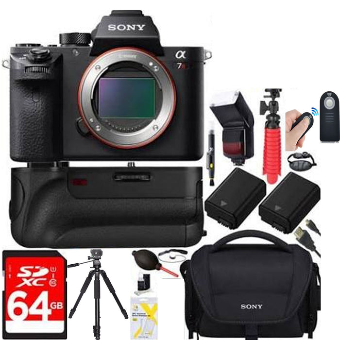 Sony Alpha a7R II Mirrorless Digital Camera (Body Only) 64GB Battery Grip Super Bundle