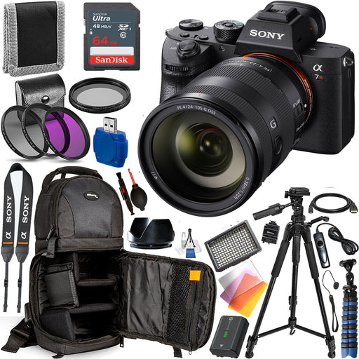 Sony Alpha a7R IV Mirrorless Digital Camera &amp; 24-105mm Lens Professional Accessory Bundle