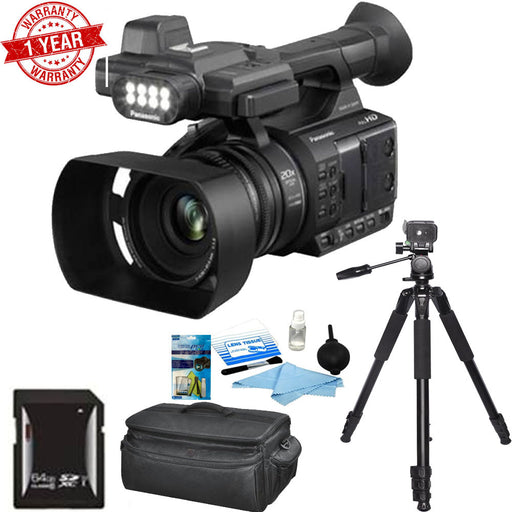 Panasonic AG-AC30 Full HD Camcorder + 64GB + Tripod + Cleaning Kit + Soft Case