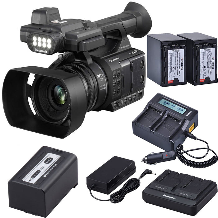 Panasonic AG-AC30 Full HD Camcorder with 2x Batteries &amp; Dual Charger Starter Kit USA