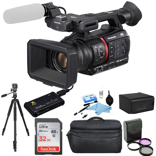 Panasonic AG-CX350 4K Camcorder NTSC/PAL with Sandisk 32GB Memory Card Essential Bundle