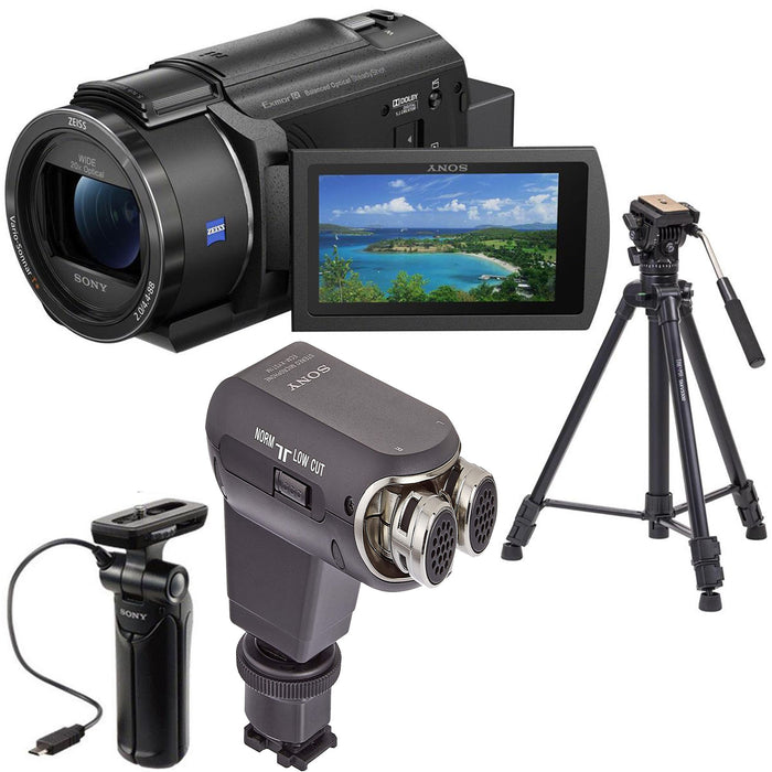 Sony FDR-AX43A UHD 4K Handycam Camcorder with Professional Sony Microphone Starter Bundle - NJ Accessory/Buy Direct & Save