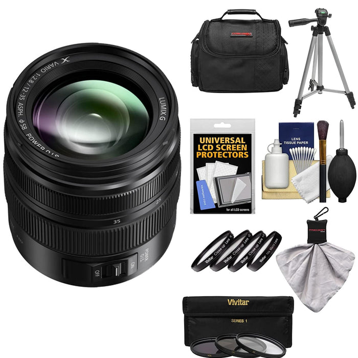 Panasonic Lumix G X Vario 12-35mm f/2.8 II ASPH. POWER O.I.S. Lens 58mm Deluxe Bundle