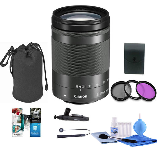 Canon EF-M 18-150mm f/3.5-6.3 IS STM Lens - with Premium Accessory Bundle