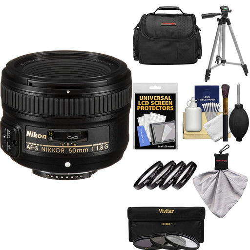 Nikon AF-S FX NIKKOR 50mm f/1.8G Lens Travel Bundle