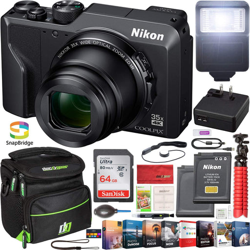 Nikon COOLPIX A1000 Digital Camera W/64GB &amp; Professional Bundle