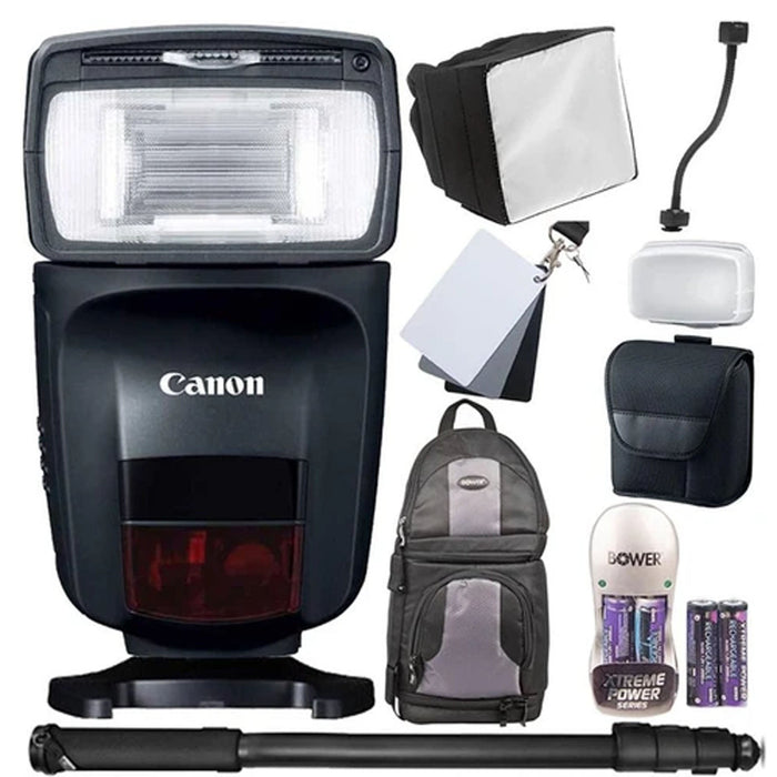 CanonSpeedlite 470EX-AI Hot-Shoe Flash with Auto Intelligent Bounce Function + Top Accessory Kit + Backpack