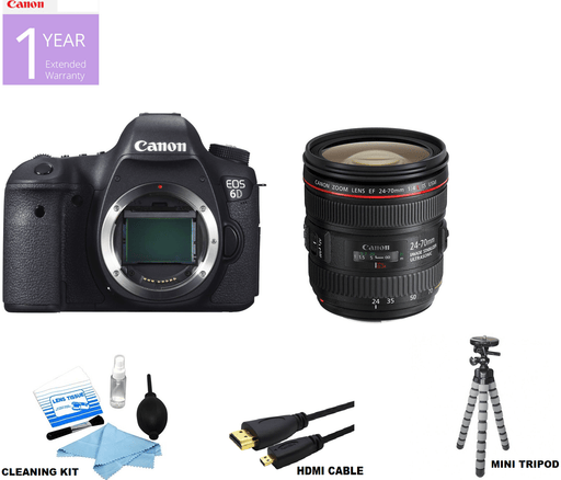 Canon EOS 6D DSLR Camera w/Canon 24-70mm f/4L Lens (USA)