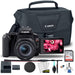 Canon EOS Rebel SL3/250D DSLR Camera with 18-55mm Lens (Black) & Canon EOS Bag | Sandisk Ultra 64GB Card | Cleaning Set