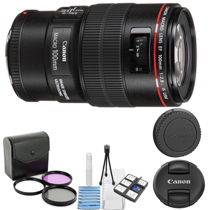 Canon EF 100mm f/2.8L Macro IS USM Lens Starter Package