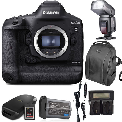 Canon EOS-1D X Mark III DSLR Camera (Body Only) with Sandisk 64GB CFexpress Card | PRO CFexpress Card Reader Starter Package