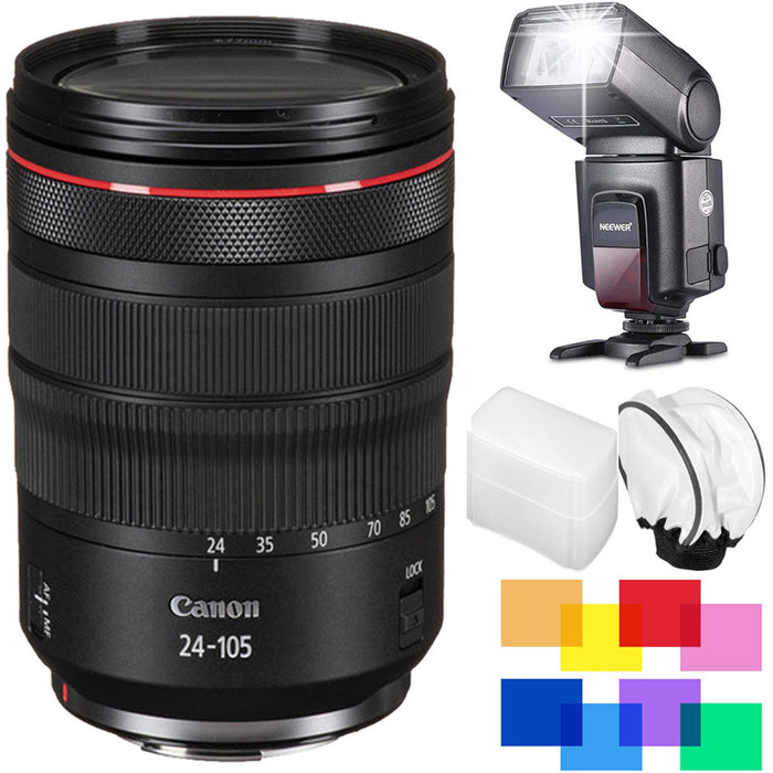 Canon RF 24-105mm f/4L IS USM Lens Essential Flash Kit