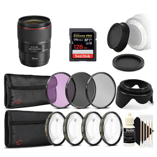 Canon EF 35mm f/1.4L II USM Lens Deluxe Bundle