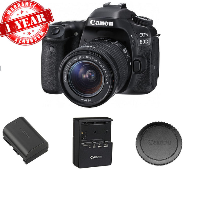 Canon EOS 80D DSLR Camera with 18-55mm IS STM Lens USA