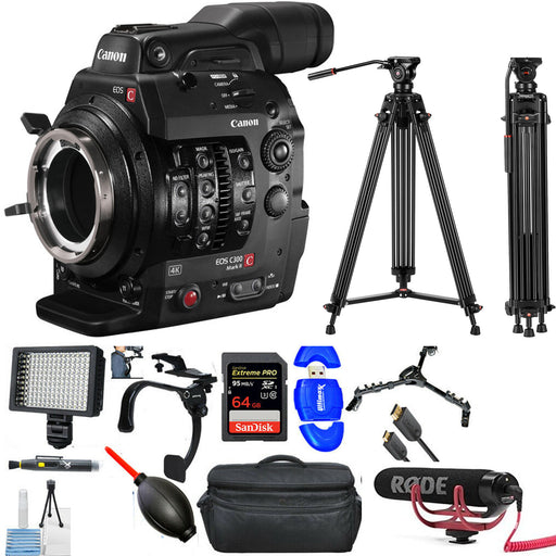 Canon Cinema EOS C300 Mark II Camcorder Body (PL Lens Mount) with Sandisk Extreme Pro 64GB Premium Bundle