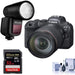 Canon EOS R6 Mirrorless Digital Camera with 24-105mm f/4L Lens &amp; External Flash Bundle