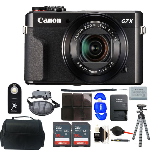 Canon PowerShot G7 X Mark II 20.1MP Black- Digital Camera with 32GB Accessory Kit Black