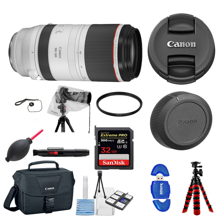 Canon RF 100-500mm f/4.5-7.1L IS USM with Sandisk Extreme Pro 32GB Starter Package