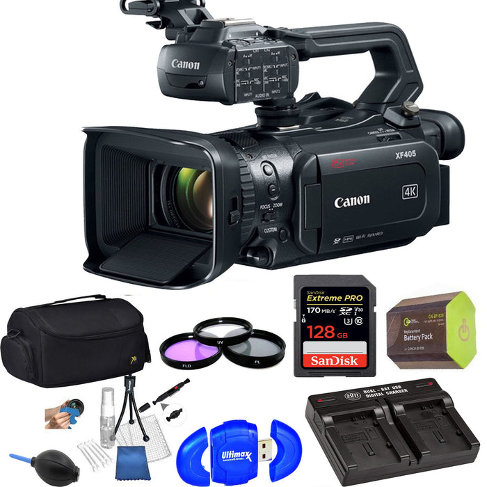 Canon XF405 UHD 4K60 Camcorder with Dual-Pixel Autofocus with Additional Accessories