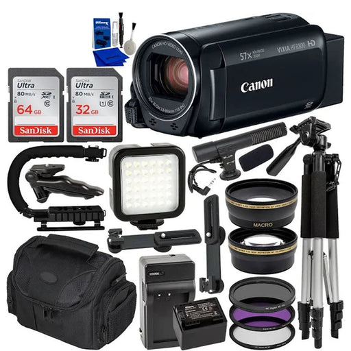 Canon VIXIA HF R800 57x Camcorder W/ 14pc Deluxe Accessory Bundle