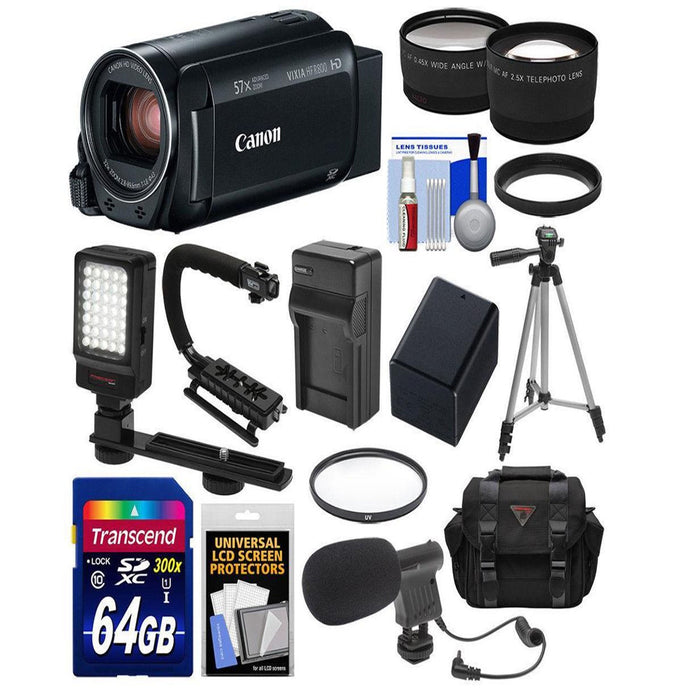 Canon VIXIA HF R800 57x Camcorder W/ 64GB acc. kit