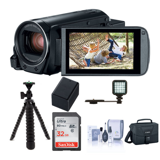 Canon VIXIA HF R800 57x Camcorder W/ 32GB Accessory Bundle