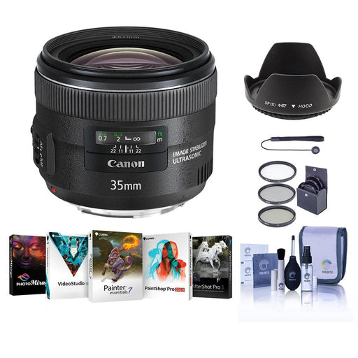 Canon EF 35mm f/2 IS USM Bundle W/ Software Includes and More