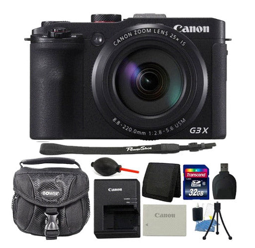 Canon PowerShot G3 X 25X ZOOM 20.2MP Digital Camera with 32GB Top Accessory Kit