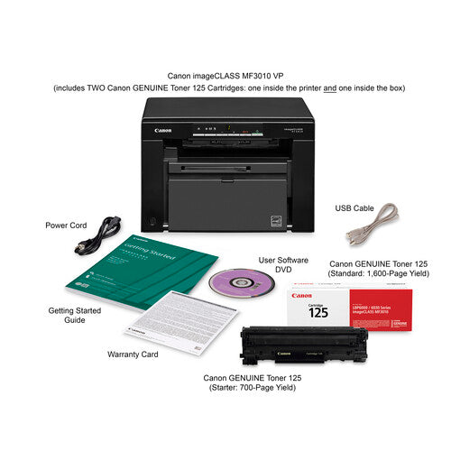 Canon imageCLASS MF3010 VP Multifunction Monochrome Laser Printer - NJ Accessory/Buy Direct & Save