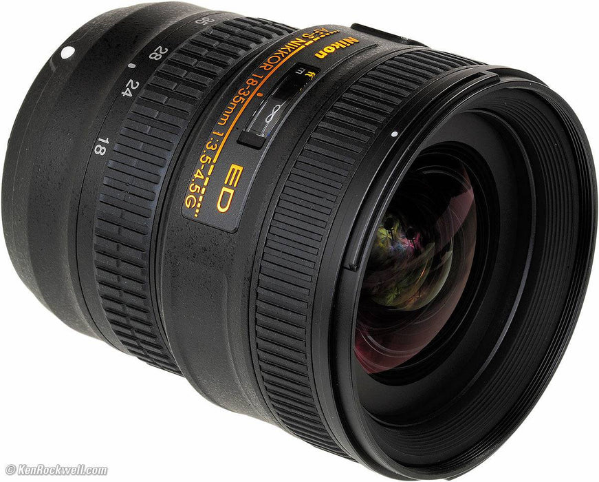 Nikon AF-S NIKKOR 18-35mm f/3.5-4.5G ED Lens Professional Kit