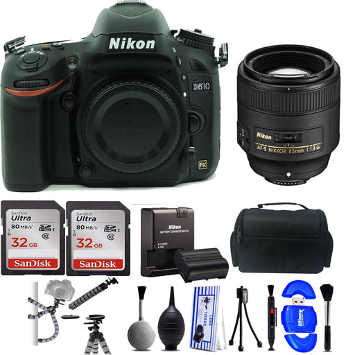 Nikon D610 DSLR Camera with Nikon AF-S NIKKOR 85mm f/1.8G Essential Bundle