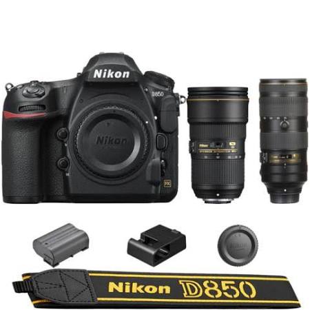 Nikon D850 DSLR Camera + 24-70mm f/2.8E ED VR + 70-200mm f/2.8E FL ED VR Lens