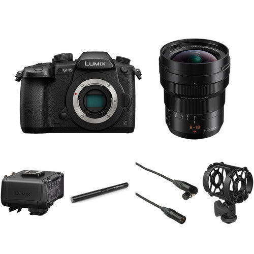 Panasonic Lumix DC-GH5 Mirrorless Micro Four Thirds Digital Camera with 8-18mm Lens Kit