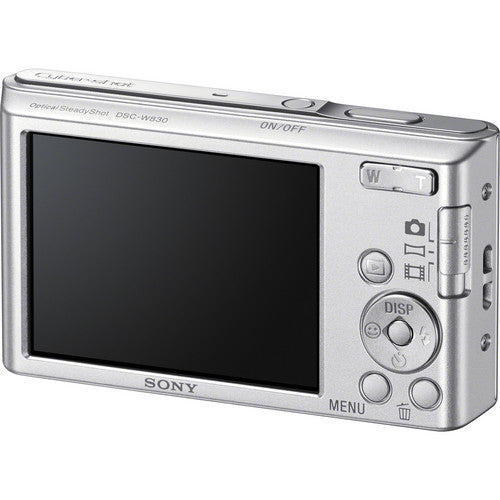 Sony DSC-W830 Digital Camera (Silver) with Sandisk 128GB Essential Package