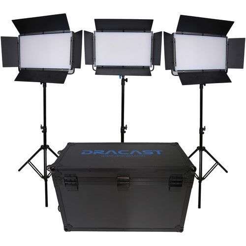 Dracast S-Series LED500 Plus Bi-Color LED 3-Light Kit with NP-F Battery Plates