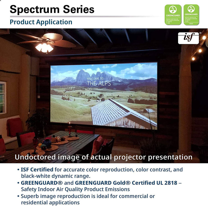 Elite Screens 84&quot; Spectrum Electric Motorized Projector Screen Home Theater 8K/4K Ultra HD Ready Projection