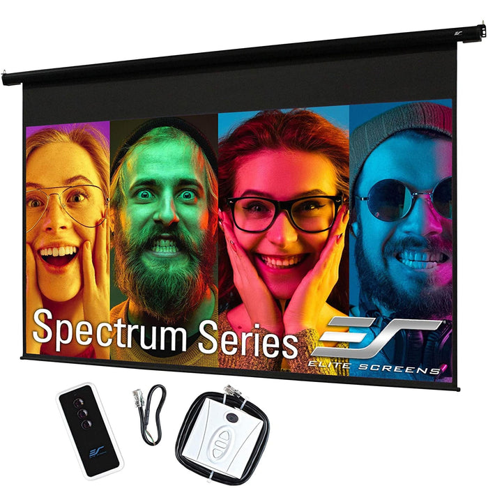 Elite Screens 84&quot; Spectrum Electric Motorized Projector Screen Home Theater 8K/4K Ultra HD Ready Projection