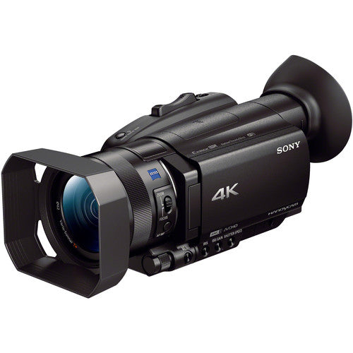 Sony FDR-AX700 4K Camcorder w/ Microphone Kit | LED Light | Spare Battery &amp; More Mega Bundle