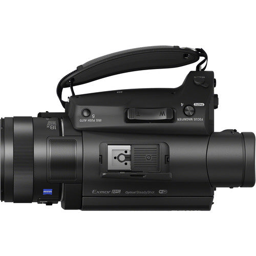 Sony FDR-AX700 4K Camcorder w/ Microphone Kit | LED Light | Spare Battery &amp; More Mega Bundle