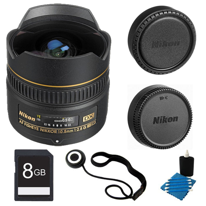 Nikon AF DX Fisheye-NIKKOR 10.5mm f/2.8G ED Lens Basic Bundle