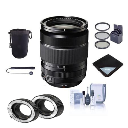 Fujifilm XF 18-135mm f/3.5-5.6 R LM OIS WR Lens Bundle with Delux Auto Focus Extension Tube Set and Accessories