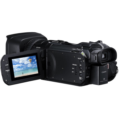 Canon Vixia HF G60 UHD 4K Camcorder with Bundle With Video Bag, 128GB SDXC U3 Card, Spare Battery, Video Mic, LED Light