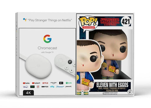 NEW Chromecast with Google TV 4k Media Player Eleven Stranger Things Funko POP! - NJ Accessory/Buy Direct & Save