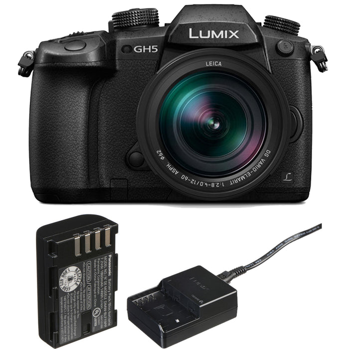 Panasonic Lumix DC-GH5 Mirrorless Micro Four Thirds Digital Camera with 12-60mm Lens USA