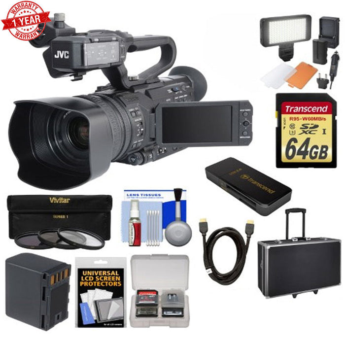 JVC GY-HM170 4KCAM Compact Professional Camcorder Bundle