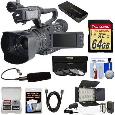 JVC GY-HM200U/250 Ultra 4K HD 4KCAM Professional Camcorder &amp; Top Handle Audio Unit